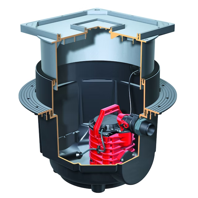 KESSEL 28500 – Schmutzwasserhebeanlage Aqualift S für Einbau in Bodenplatte