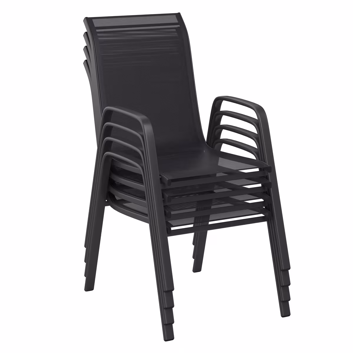 Ambia Garden STAPELSTUHL Stahl Anthrazit, Schwarz